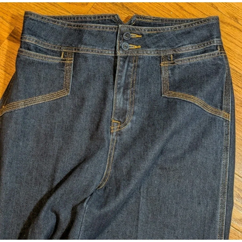 Y2K High Rise Wide Leg Jeans Dark Wash House of Harlow 1960 Women's 28